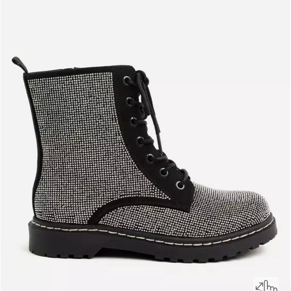 Betsey Johnson & Torrid Rhinestone Combat Bootie (WW)